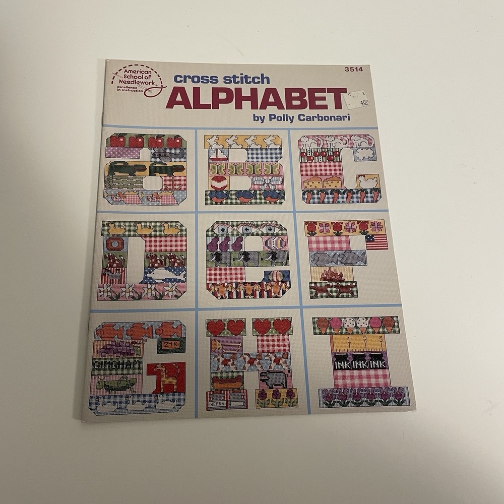 VTG American School Needlework Cross Stitch Booklet Leaflet DECORATIVE ALPHABETS